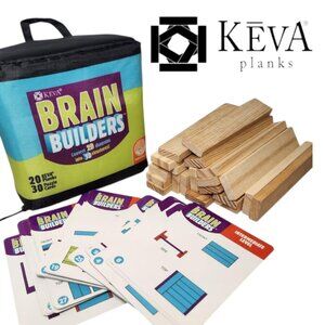 KEVA Brain Builders Puzzle Brain Teasers Challenges Logic Games Building Blocks